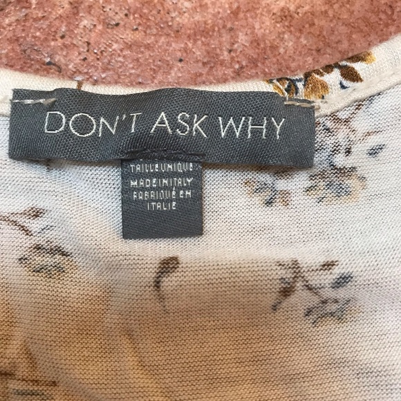 Open Shoulder Floral Top - Picture 3 of 4